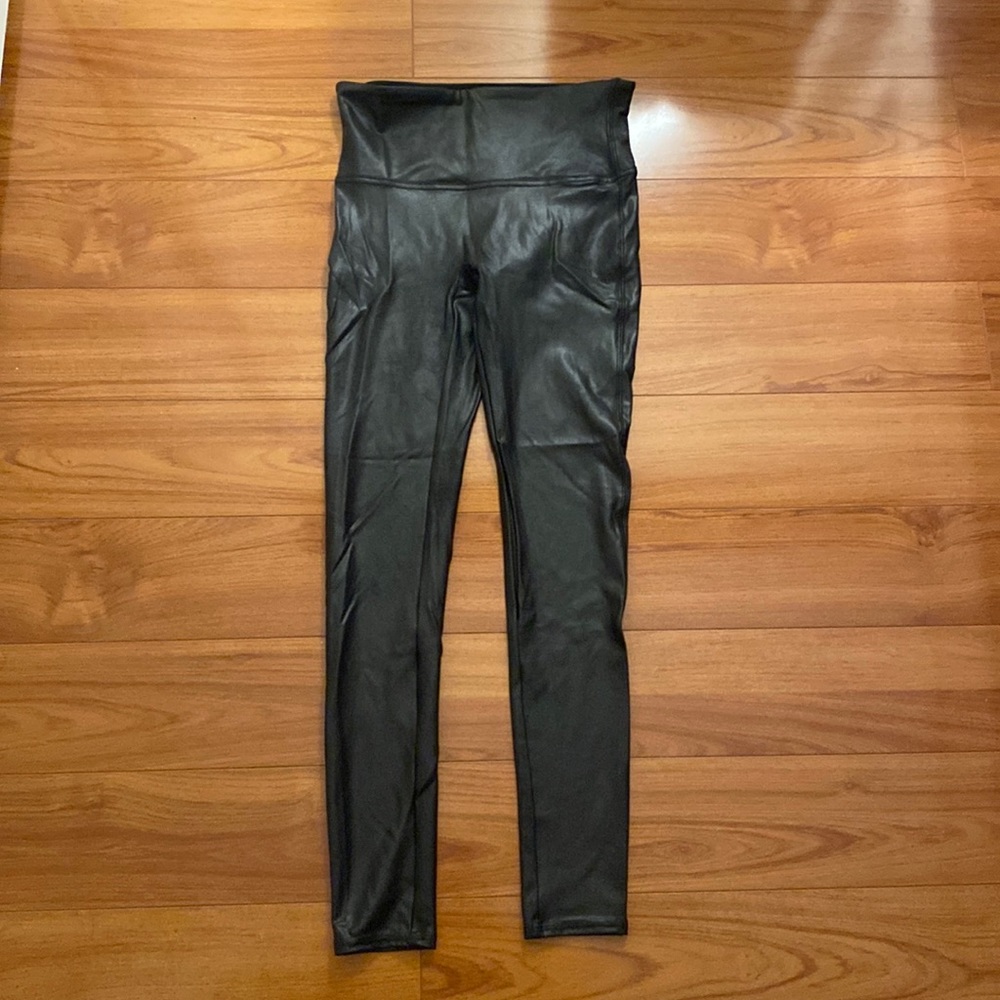 Spanx Faux Leather Leggings, Black, Size Medium